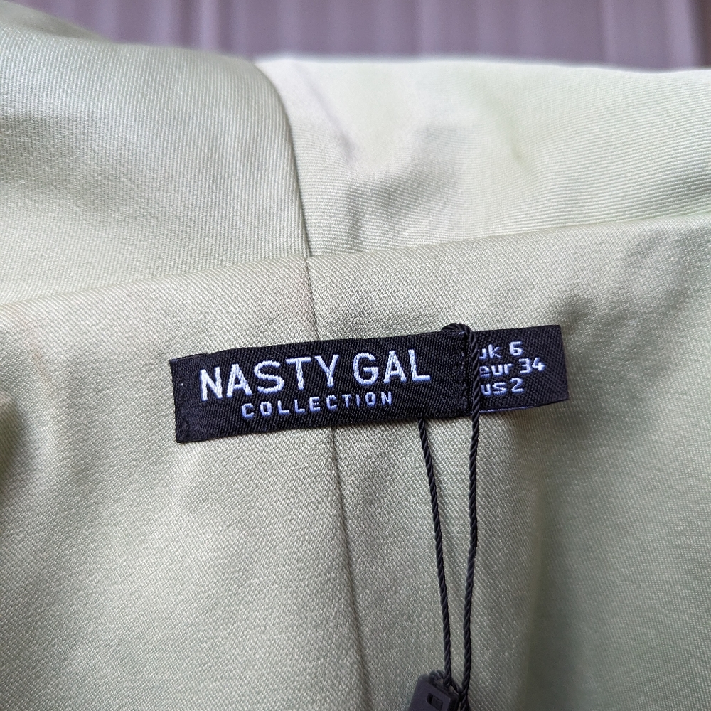 NWT Nasty Gal Mint Sleeveless Waistcoat - Picture 3 of 8
